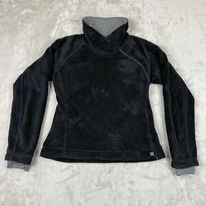Mountain Hardwear Sweater Women Black L Fleece Pullover Thumb Hole Outdoors